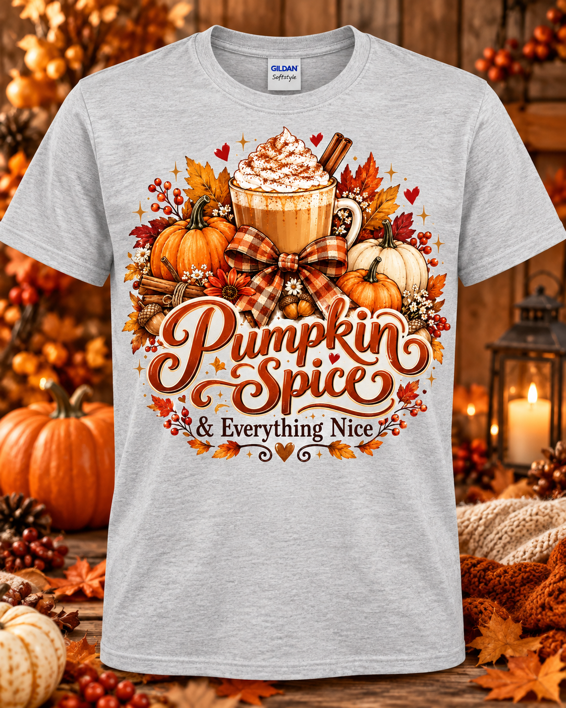 Pumpkin Spice & Everything Nice Graphic T-Shirt 🤎