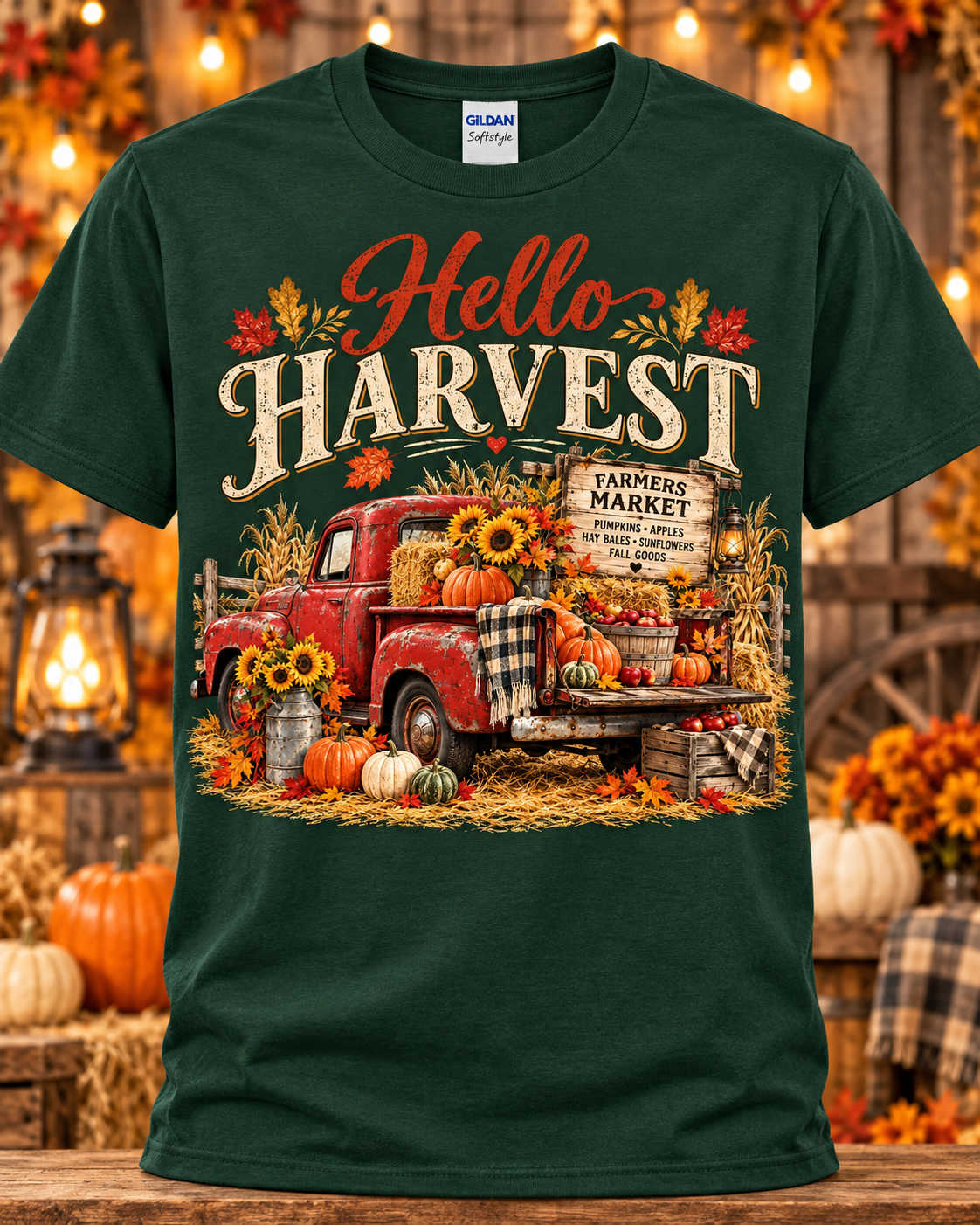 Hello Harvest Farmers Market Graphic T-Shirt 🤎