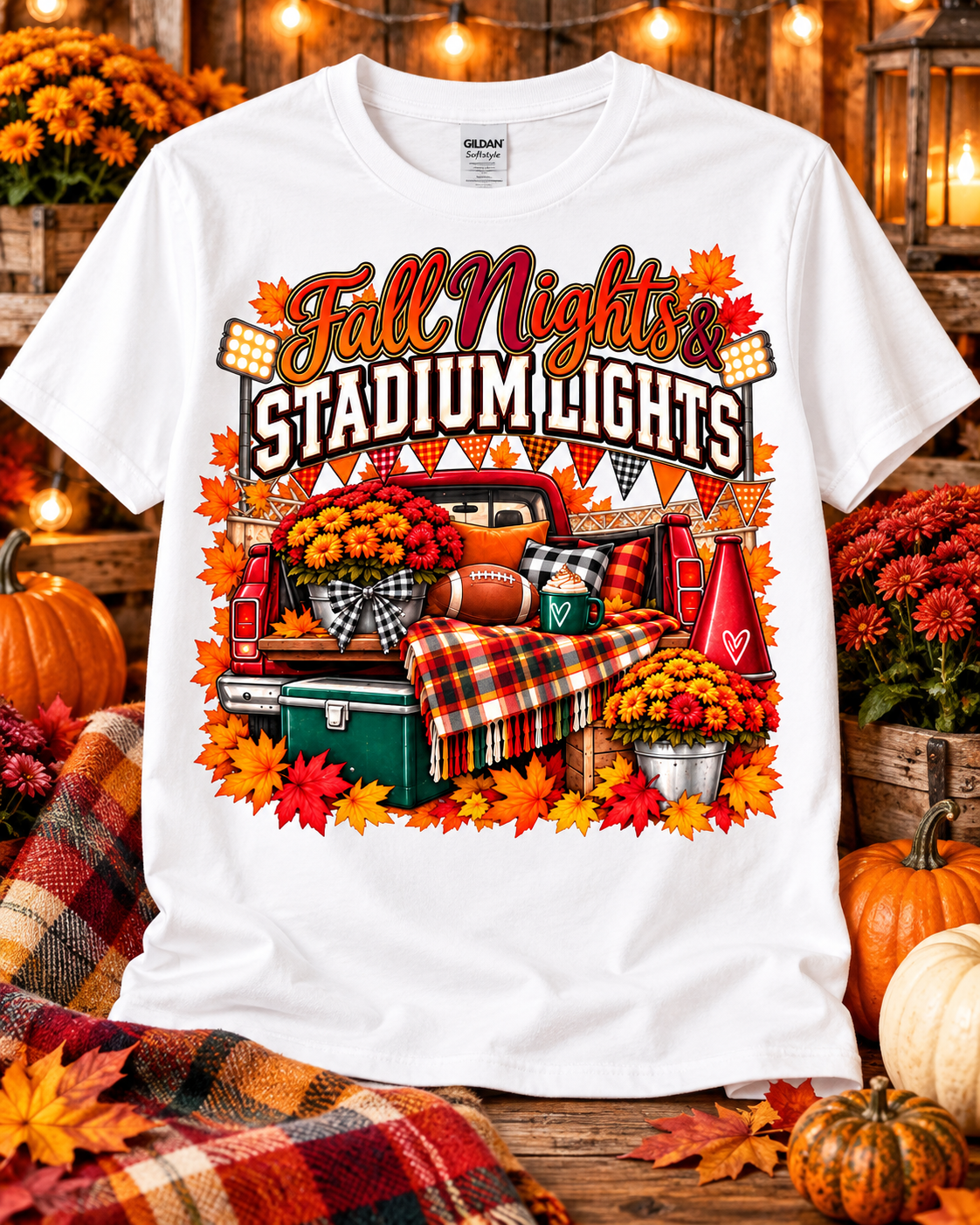Fall Nights & Stadium Lights Graphic T-Shirt 🤎