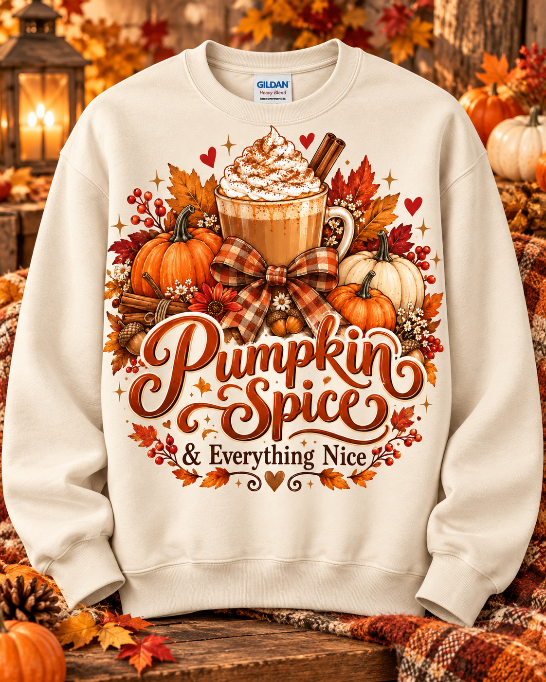 Pumpkin Spice & Everything Nice Crewneck Sweatshirt 🤎