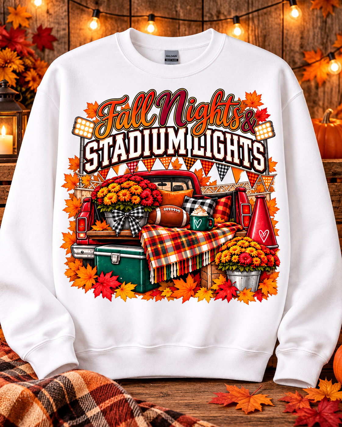Fall Nights & Stadium Lights Crewneck Sweatshirt 🤎