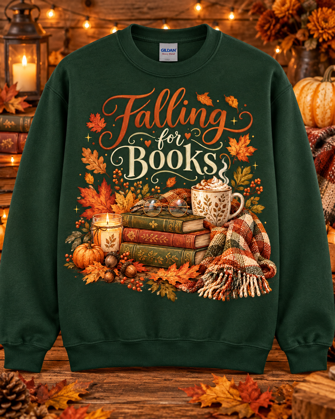 Falling for Books Crewneck Sweatshirt 🤎