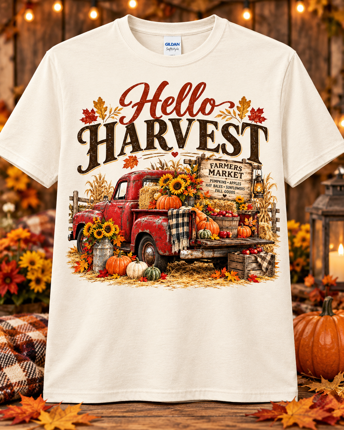 Hello Harvest Farmers Market Graphic T-Shirt 🤎