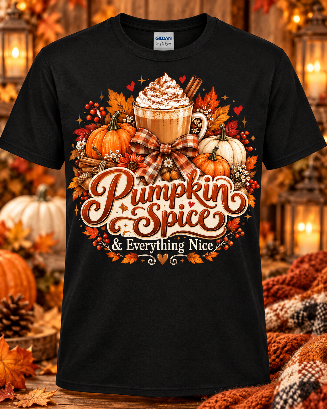 Pumpkin Spice & Everything Nice Graphic T-Shirt 🤎