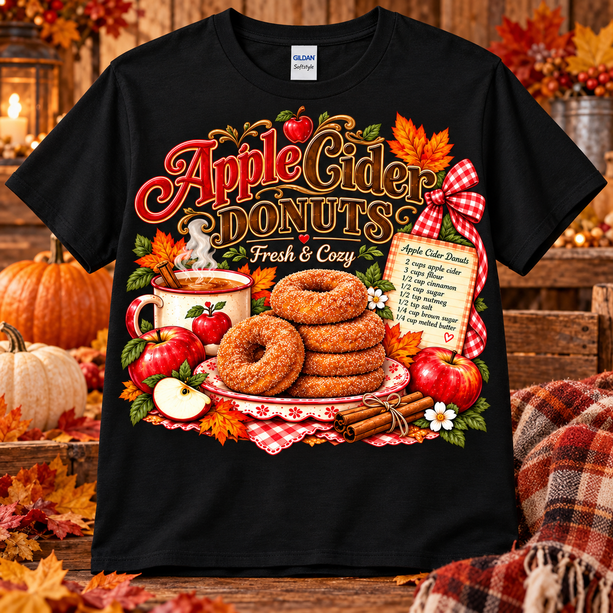 Apple Cider Donuts Graphic T-Shirt 🤎