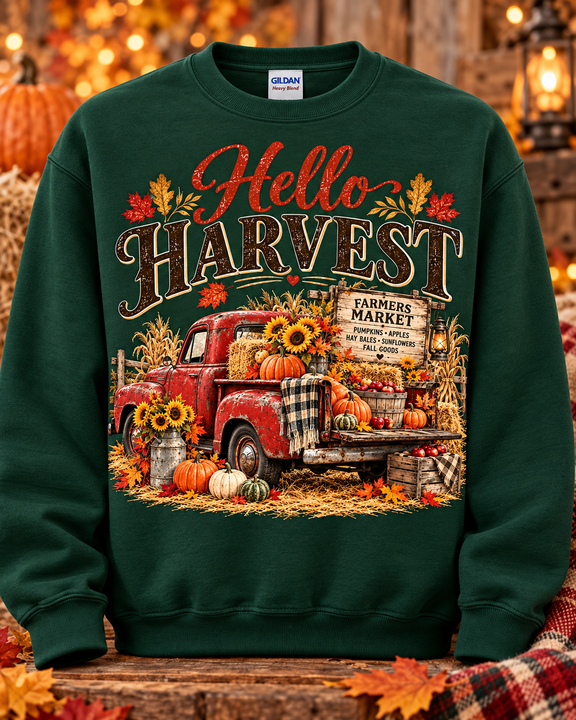 Hello Harvest Farmers Market Crewneck Sweatshirt 🤎