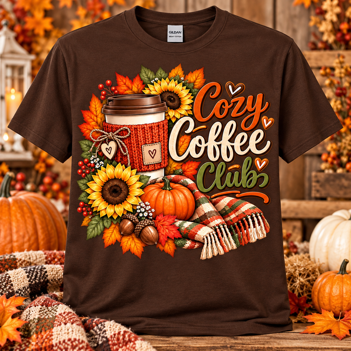 Cozy Coffee Club Graphic T-Shirt 🤎