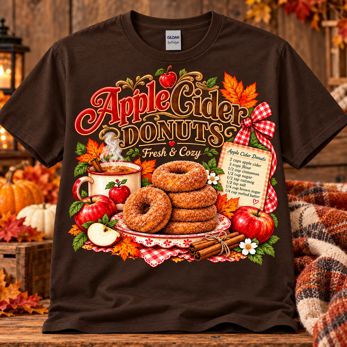 Apple Cider Donuts Graphic T-Shirt 🤎