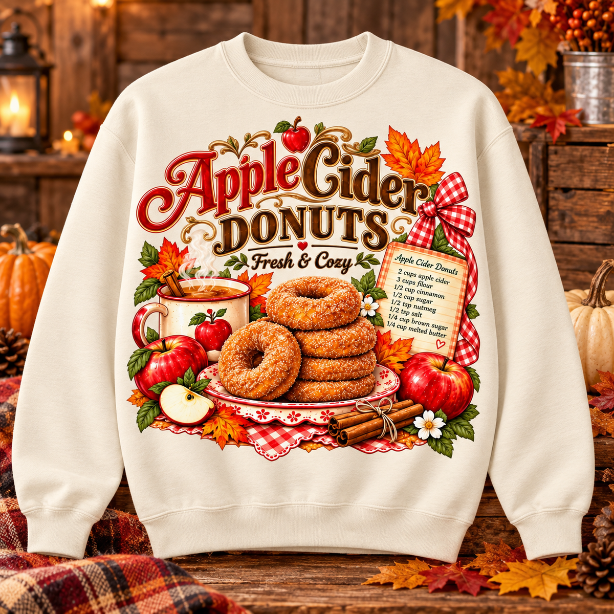 Apple Cider Donuts Crewneck Sweatshirt 🤎