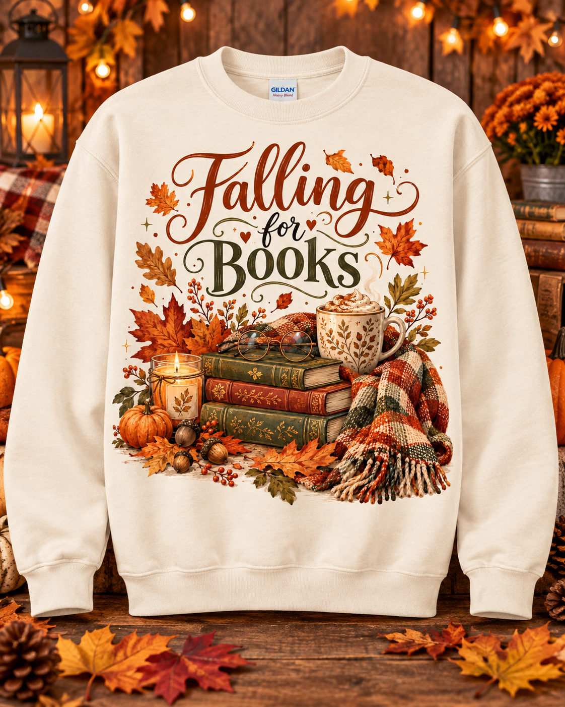 Falling for Books Crewneck Sweatshirt 🤎