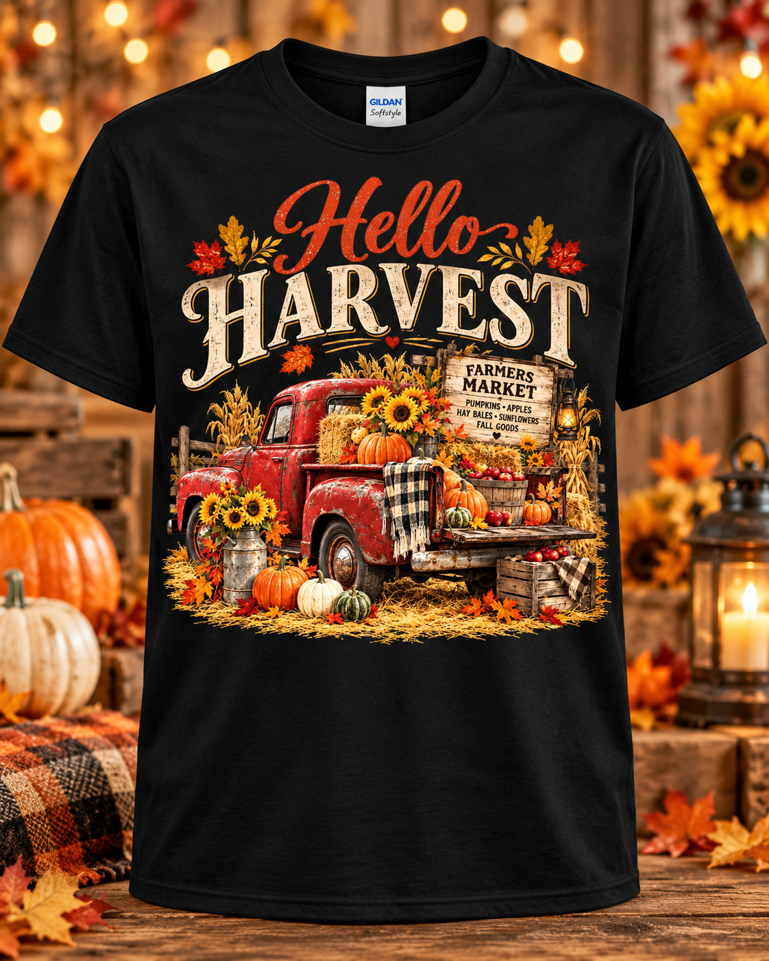 Hello Harvest Farmers Market Graphic T-Shirt 🤎