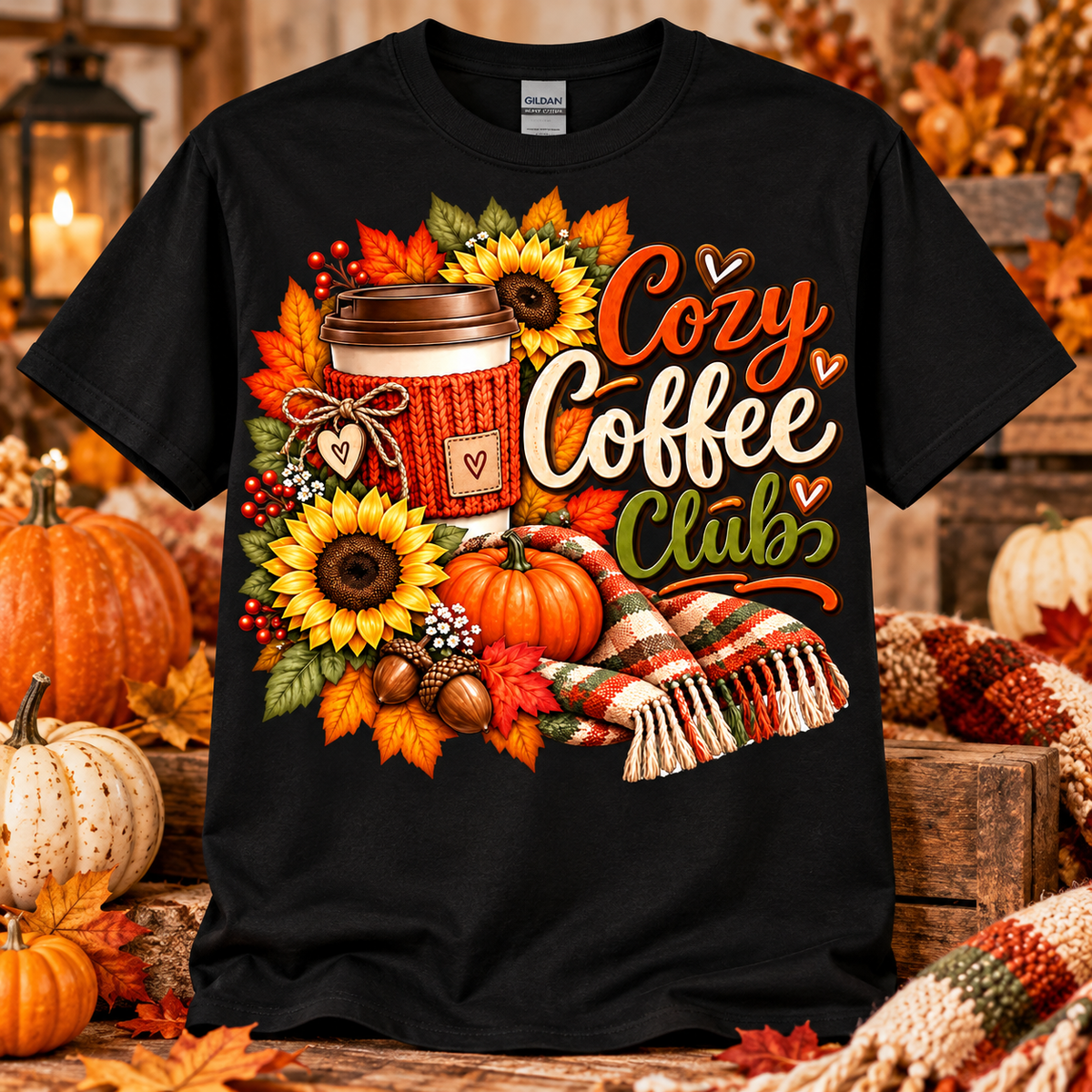 Cozy Coffee Club Graphic T-Shirt 🤎