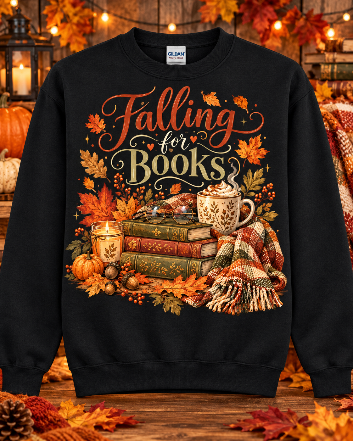 Falling for Books Crewneck Sweatshirt 🤎