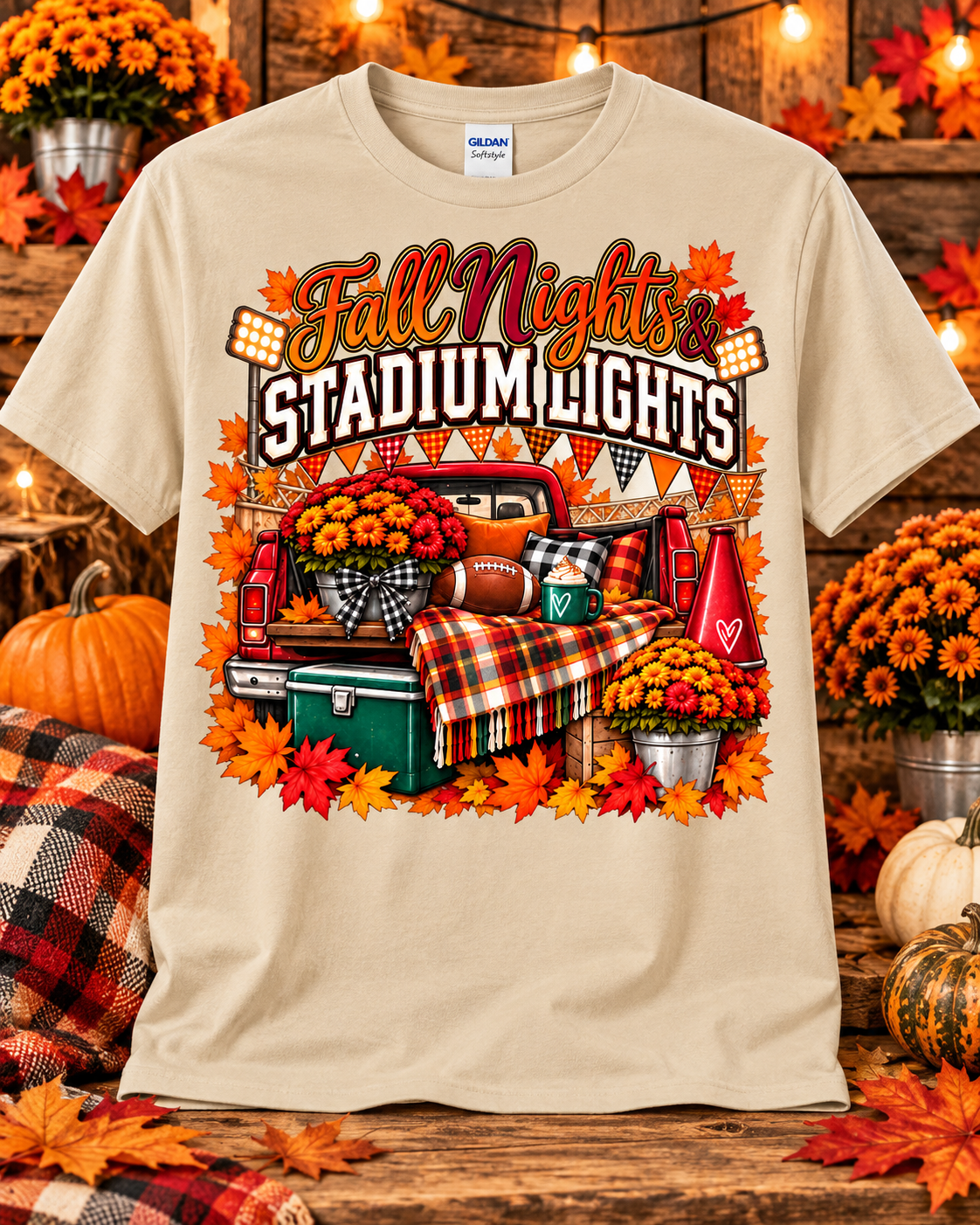 Fall Nights & Stadium Lights Graphic T-Shirt 🤎