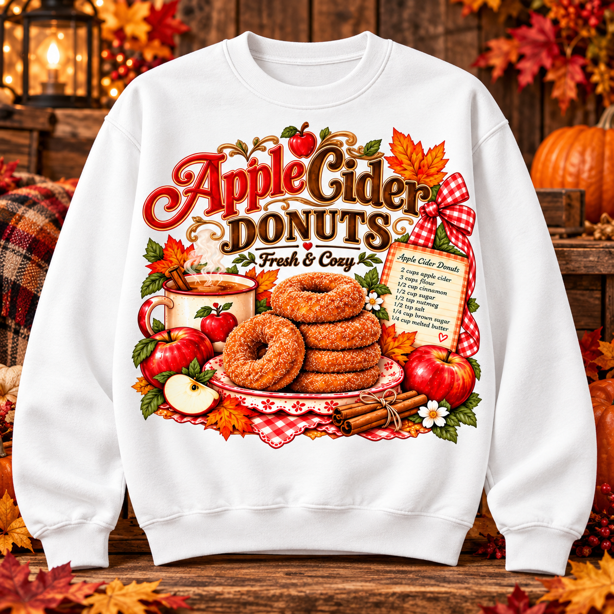 Apple Cider Donuts Crewneck Sweatshirt 🤎