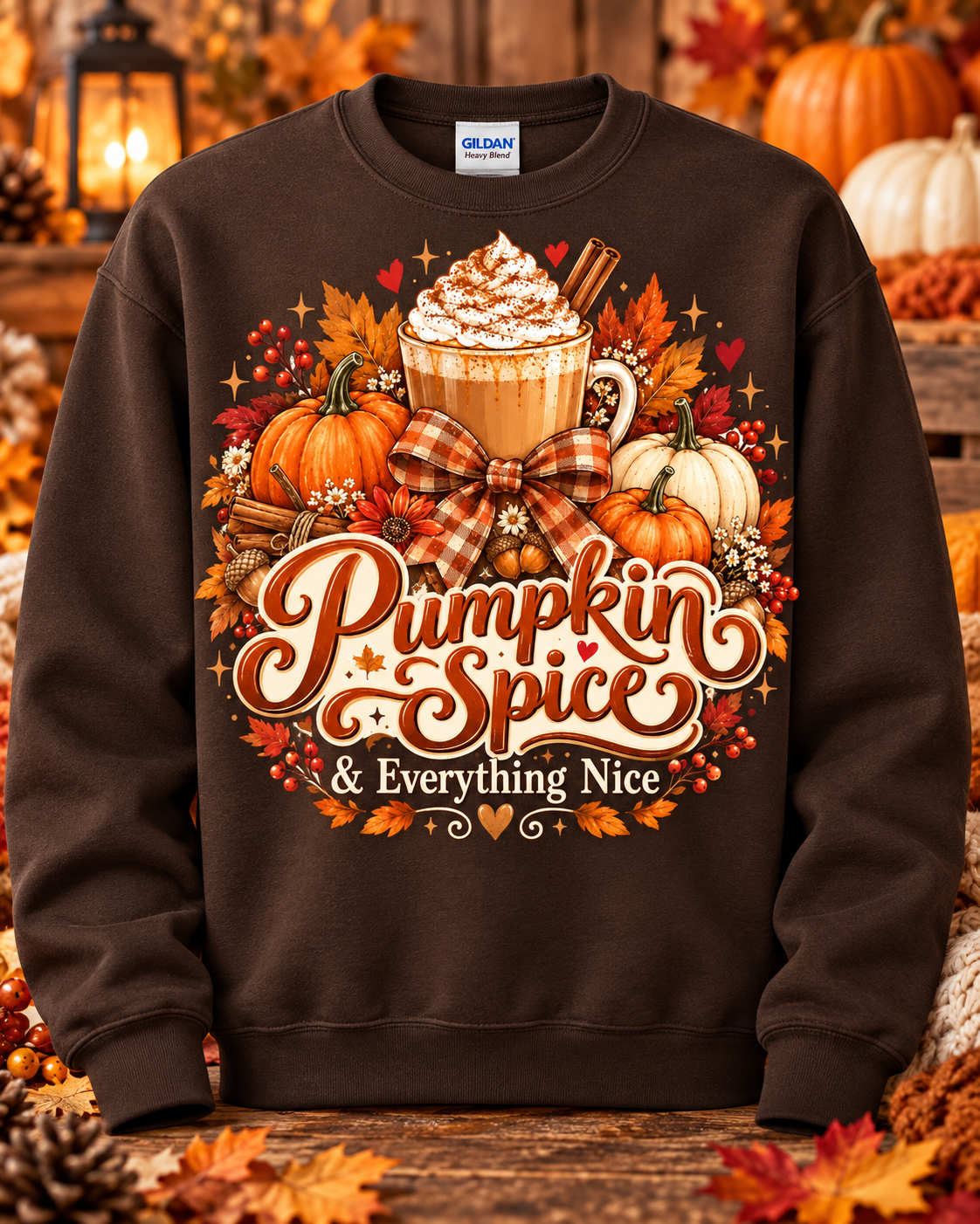 Pumpkin Spice & Everything Nice Crewneck Sweatshirt 🤎