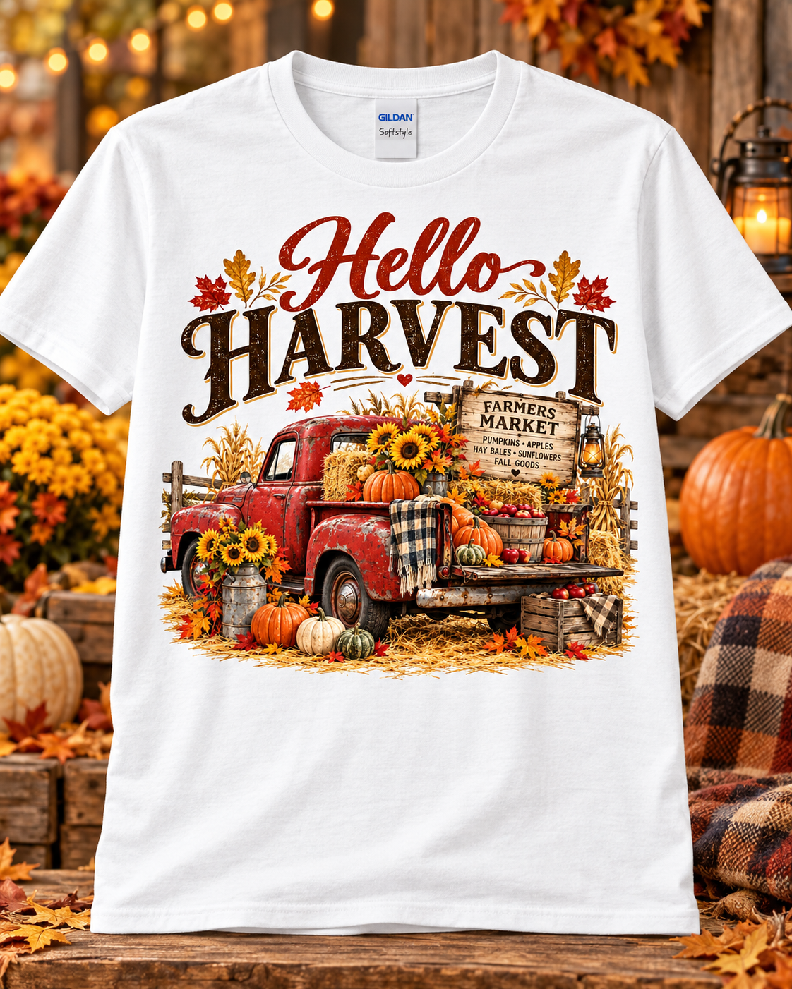 Hello Harvest Farmers Market Graphic T-Shirt 🤎