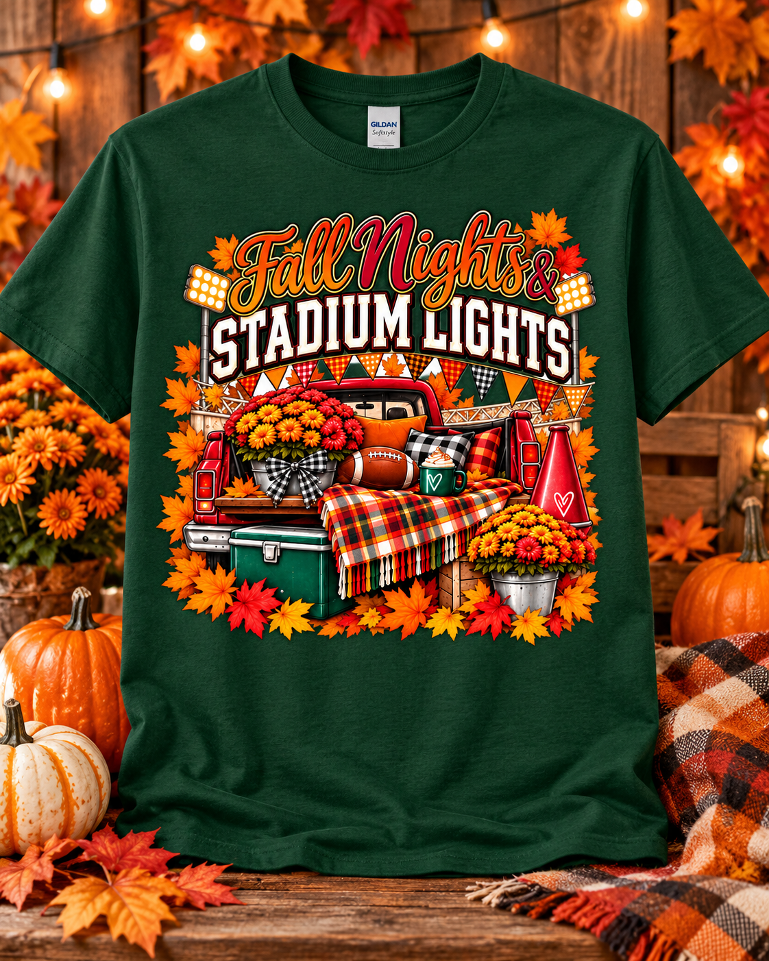 Fall Nights & Stadium Lights Graphic T-Shirt 🤎
