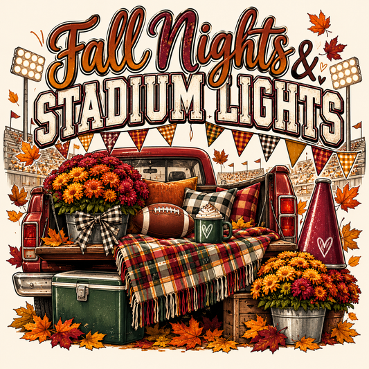 Fall Nights & Stadium Lights | DTF Transfer