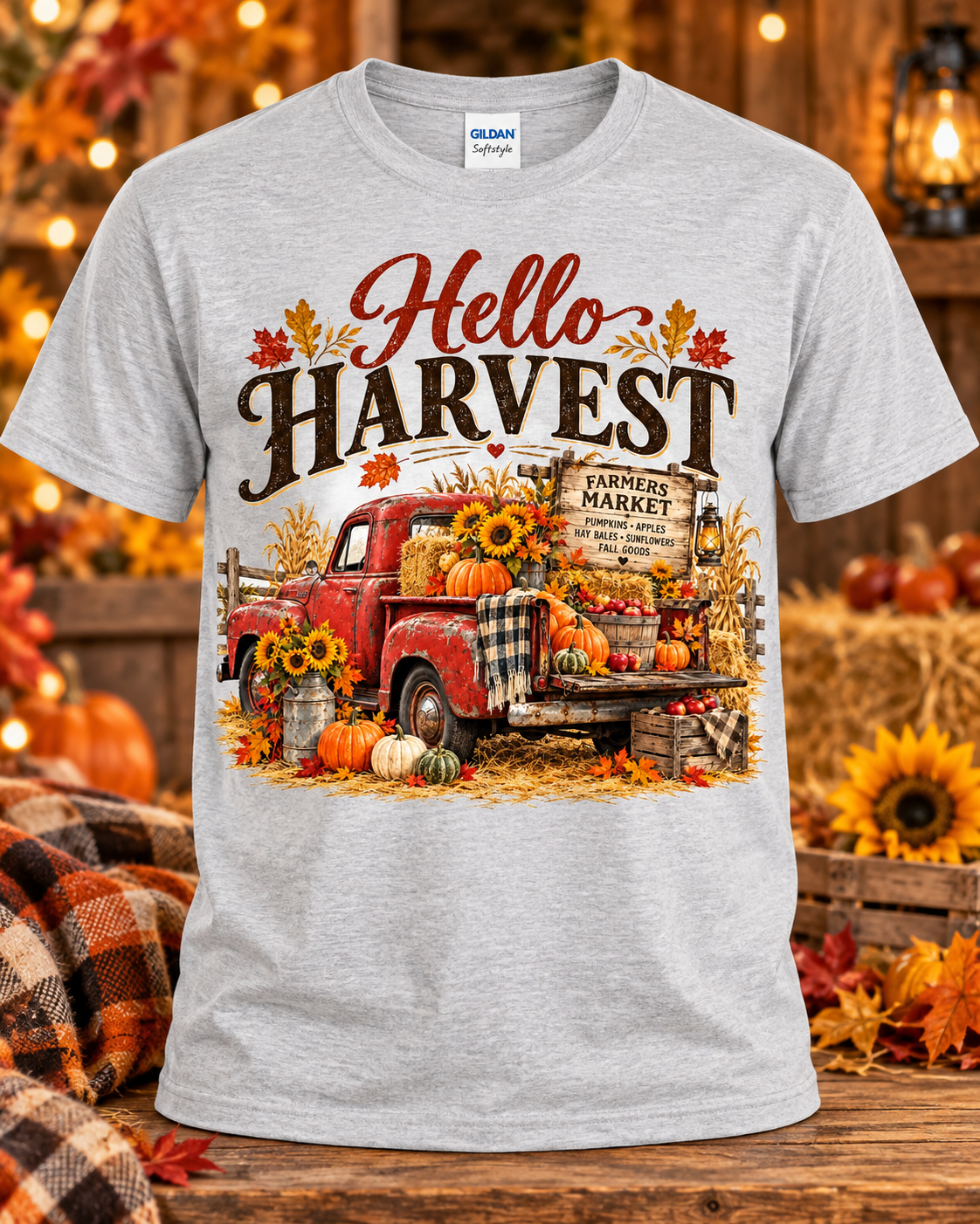 Hello Harvest Farmers Market Graphic T-Shirt 🤎