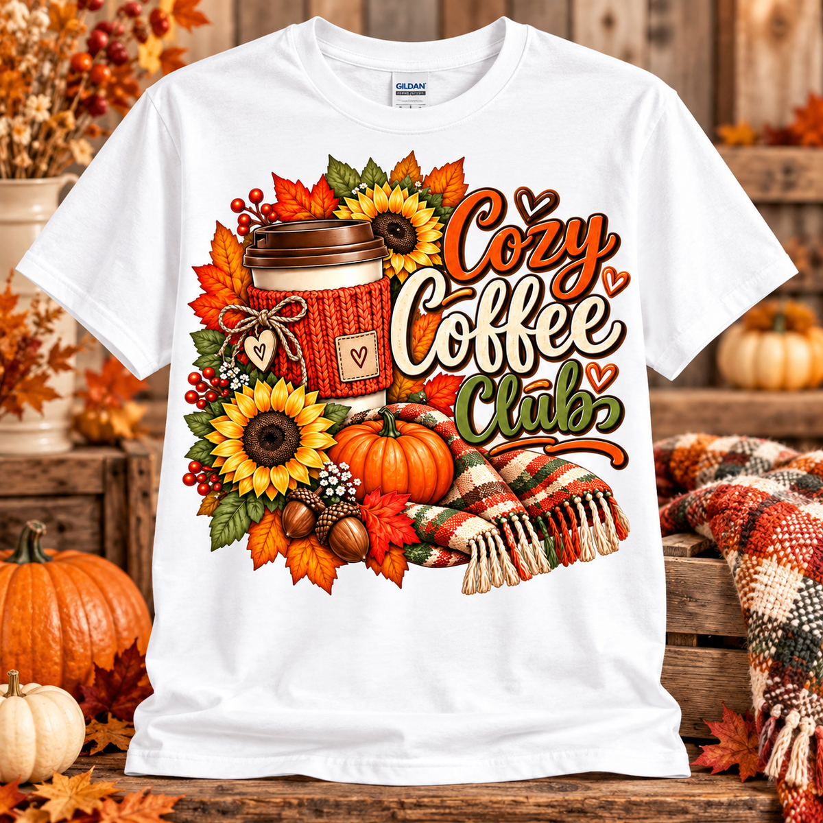 Cozy Coffee Club Graphic T-Shirt 🤎