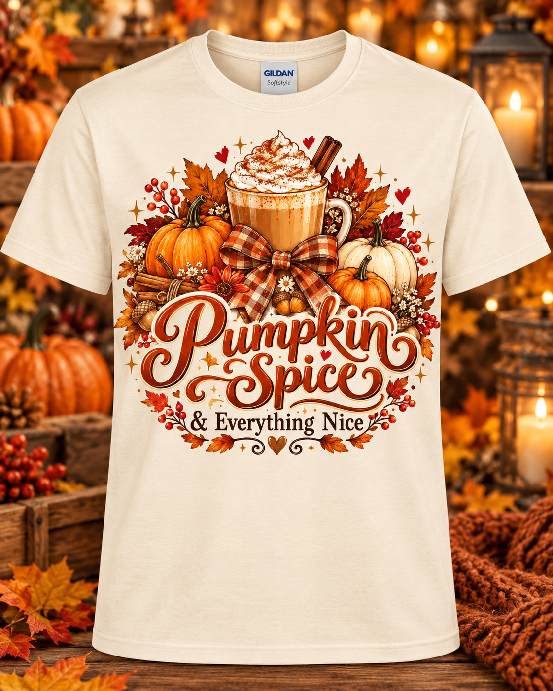 Pumpkin Spice & Everything Nice Graphic T-Shirt 🤎