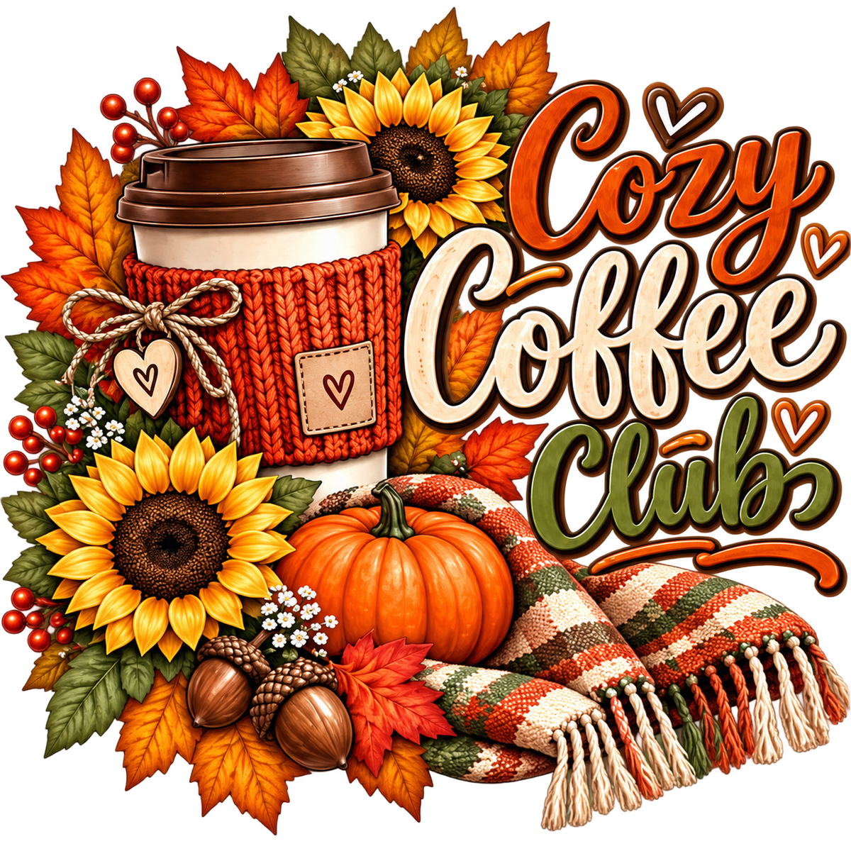 Cozy Coffee Club | DTF Transfer