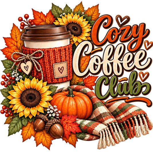 Cozy Coffee Club | DTF Transfer