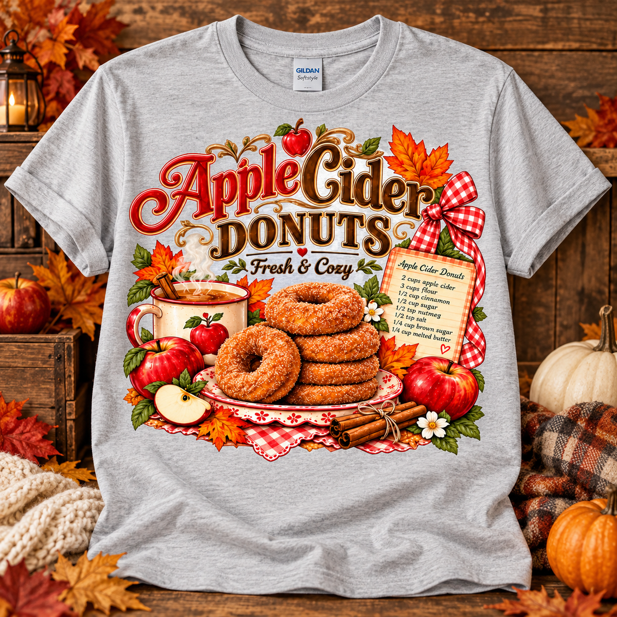 Apple Cider Donuts Graphic T-Shirt 🤎