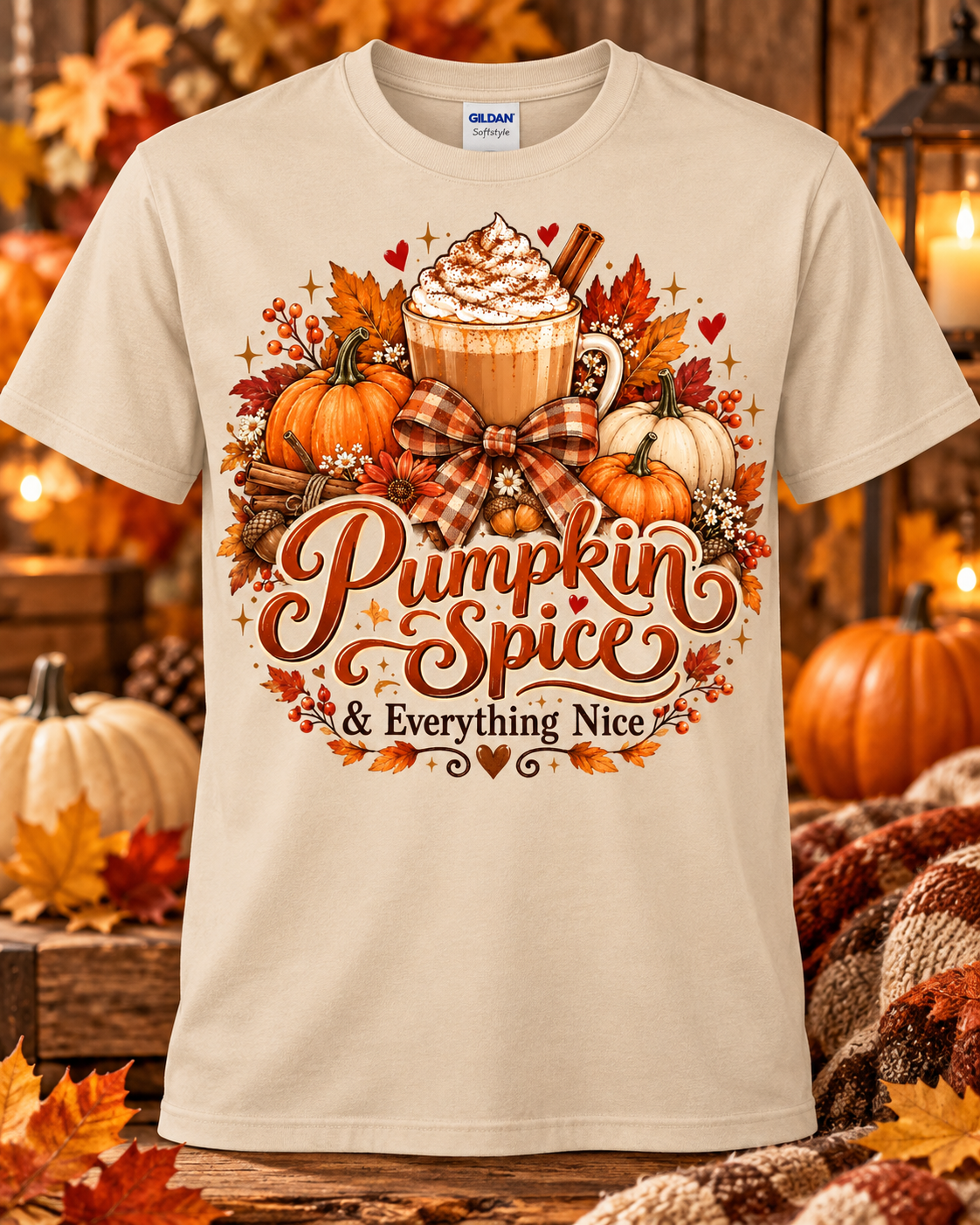 Pumpkin Spice & Everything Nice Graphic T-Shirt 🤎