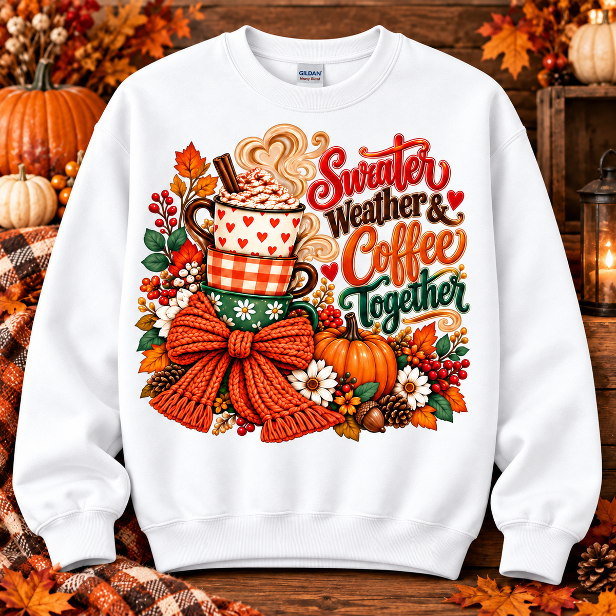 Sweater Weather & Coffee Together Crewneck Sweatshirt 🤎