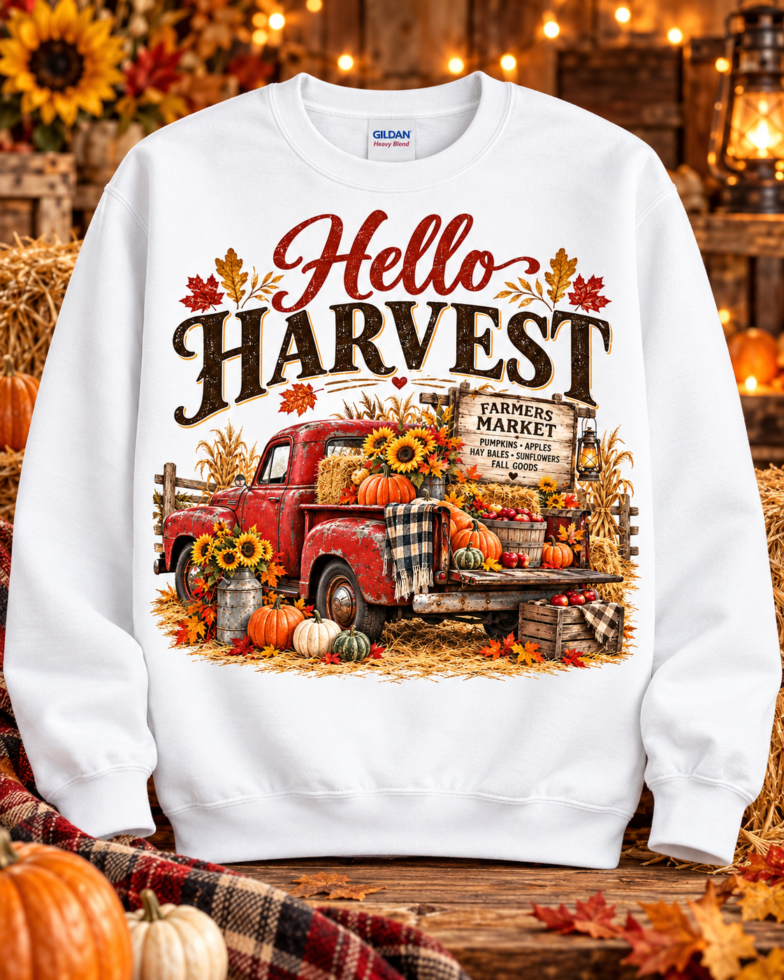 Hello Harvest Farmers Market Crewneck Sweatshirt 🤎