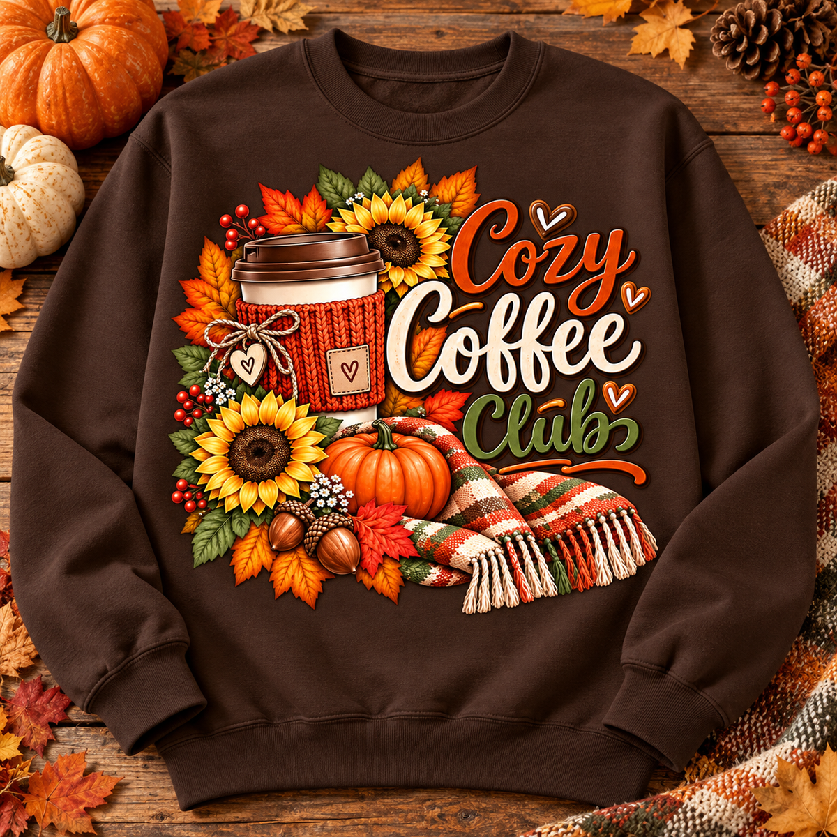Cozy Coffee Club Crewneck Sweatshirt 🤎