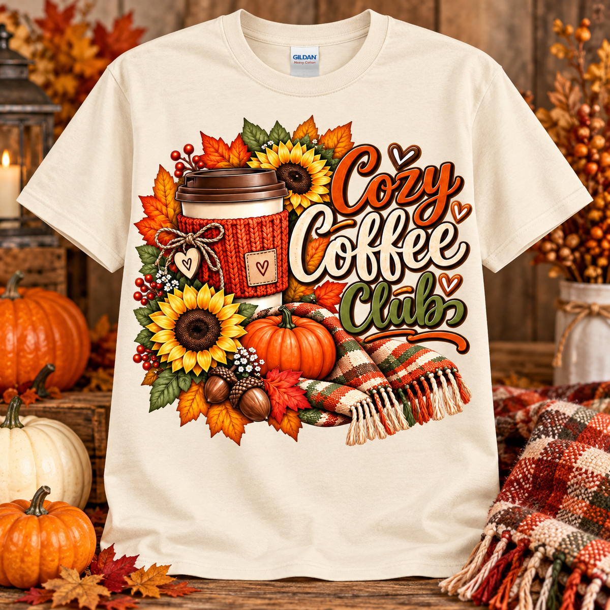 Cozy Coffee Club Graphic T-Shirt 🤎