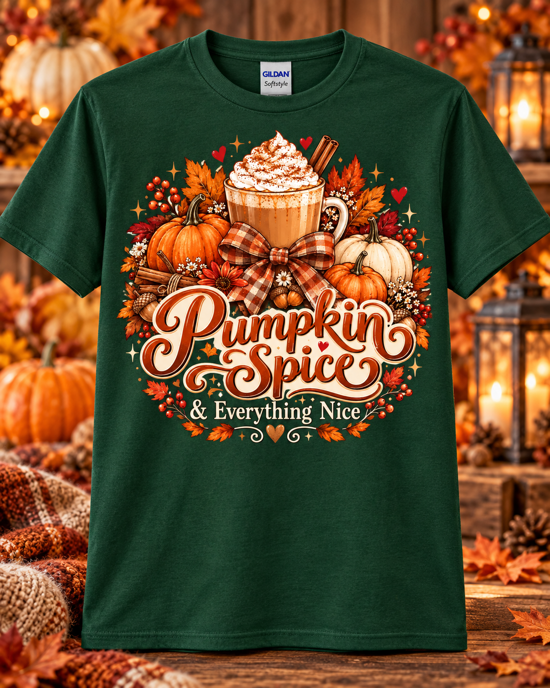 Pumpkin Spice & Everything Nice Graphic T-Shirt 🤎