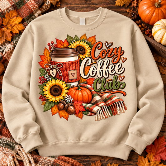 Cozy Coffee Club Crewneck Sweatshirt 🤎