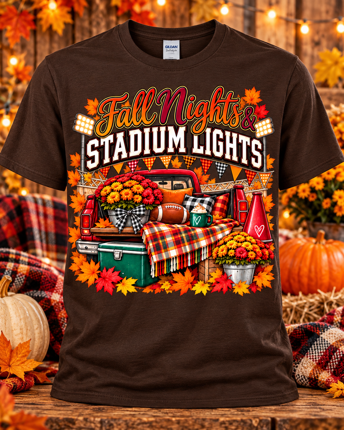Fall Nights & Stadium Lights Graphic T-Shirt 🤎