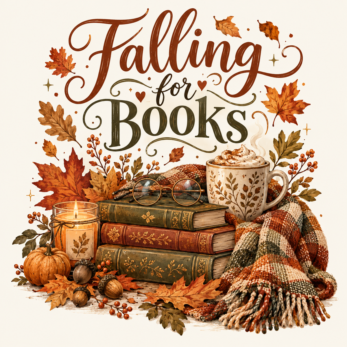 Falling for Books | DTF Transfer