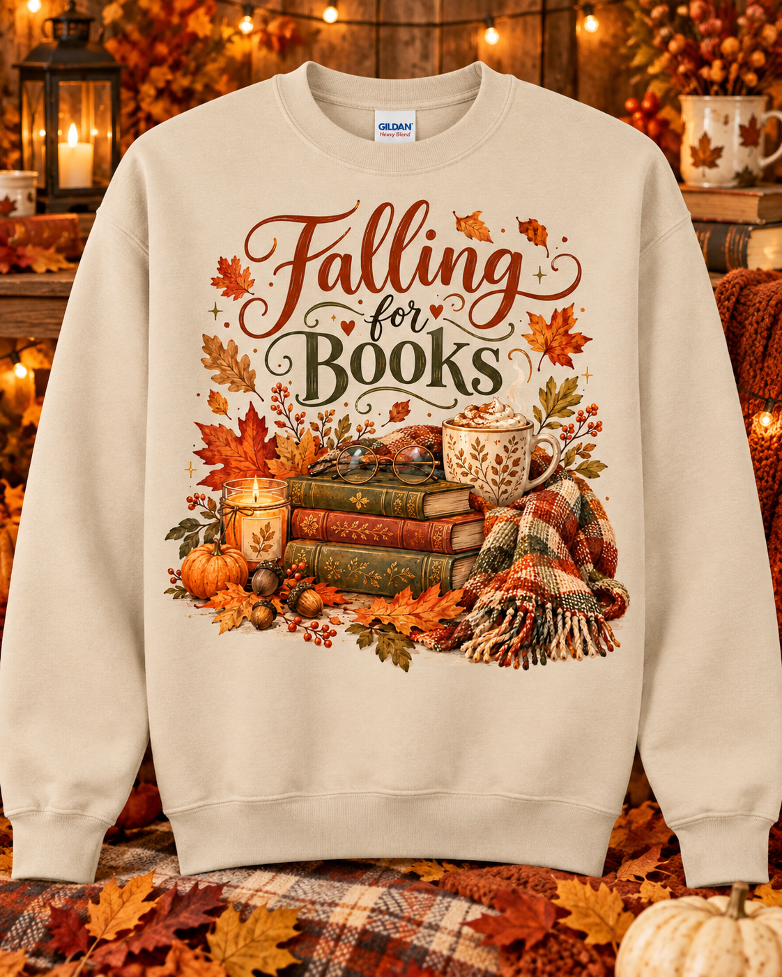 Falling for Books Crewneck Sweatshirt 🤎