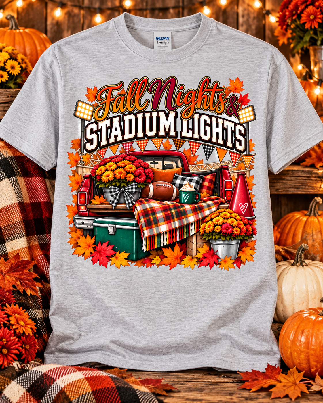 Fall Nights & Stadium Lights Graphic T-Shirt 🤎